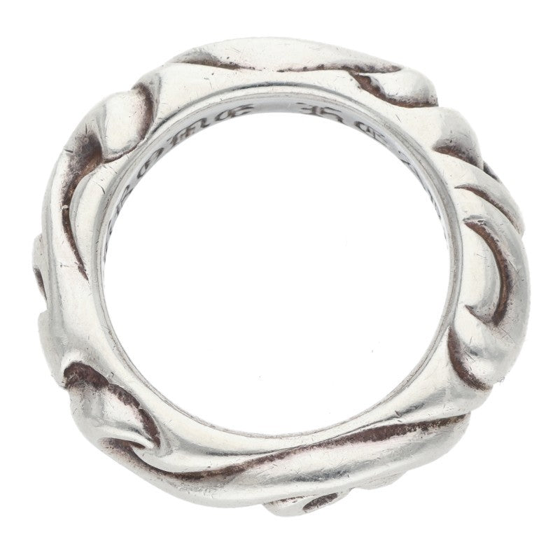 Chrome Hearts SCRL BAND Ring Silver Size JP 4 (Silver 4.89g)