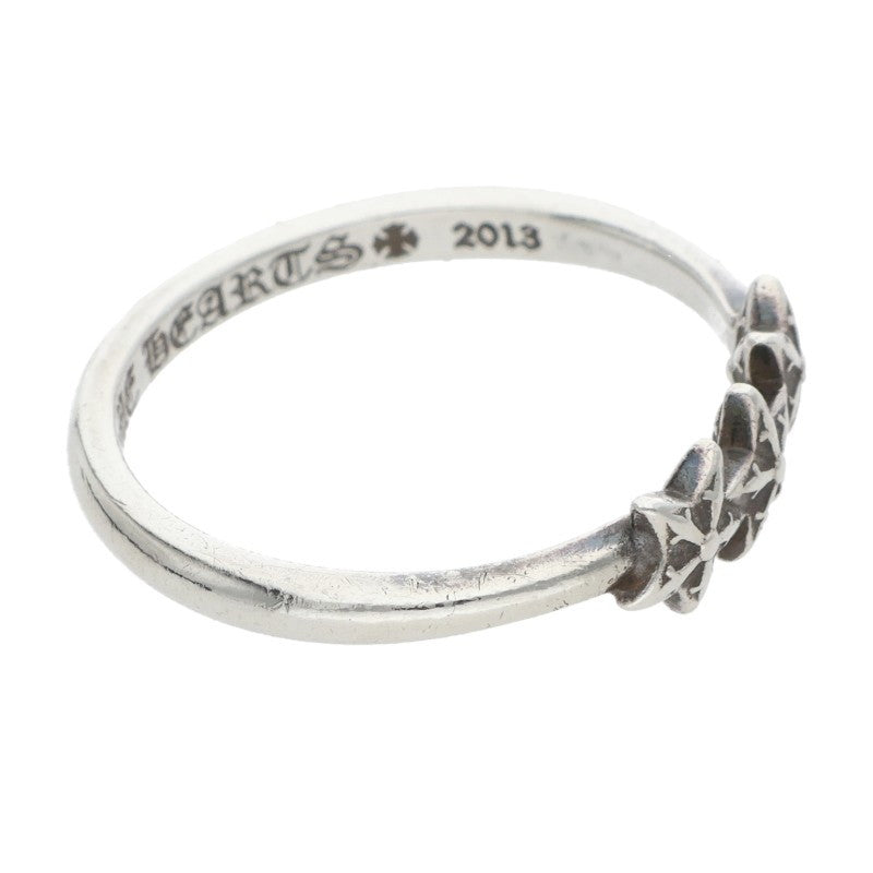 Chrome Hearts BUBBLEGUM 3STAR Silver Ring Size US 5