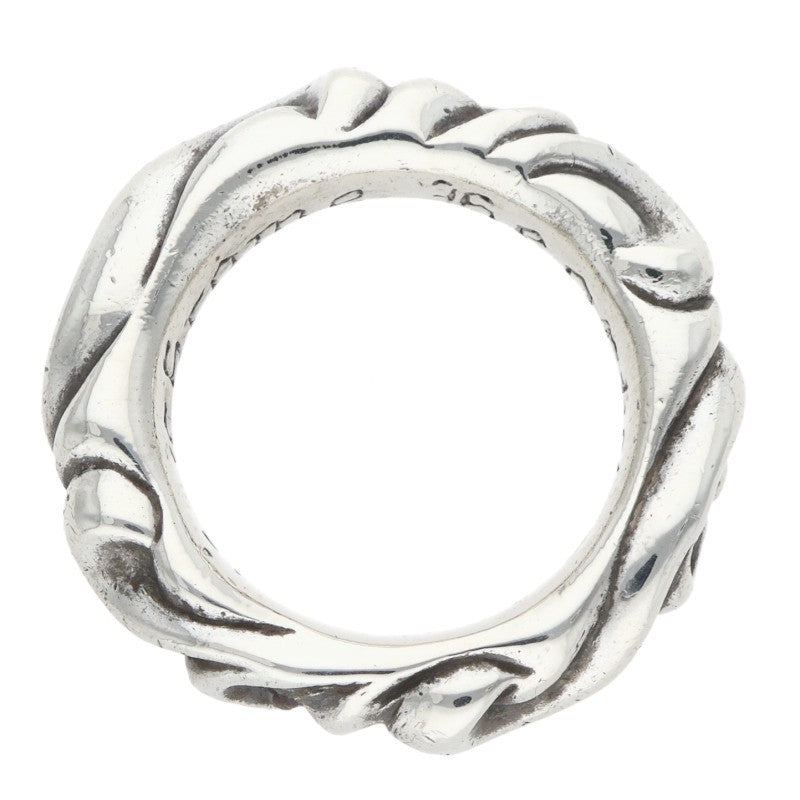 Chrome Hearts SCRL BAND Ring Silver Size JP 7 (Silver 7.72g)