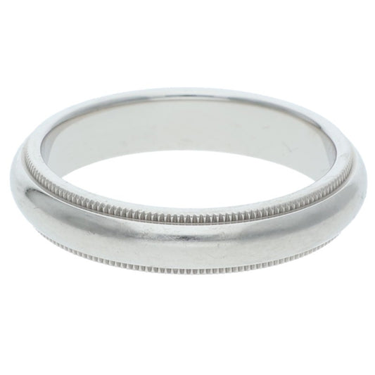 TIFFANY&Co. Milgrain Band PT950 Platinum Ring Size ONE SIZE