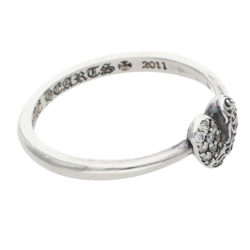 Chrome Hearts BUBBLGM HEART P DIA Pave Ring Size ONE SIZE