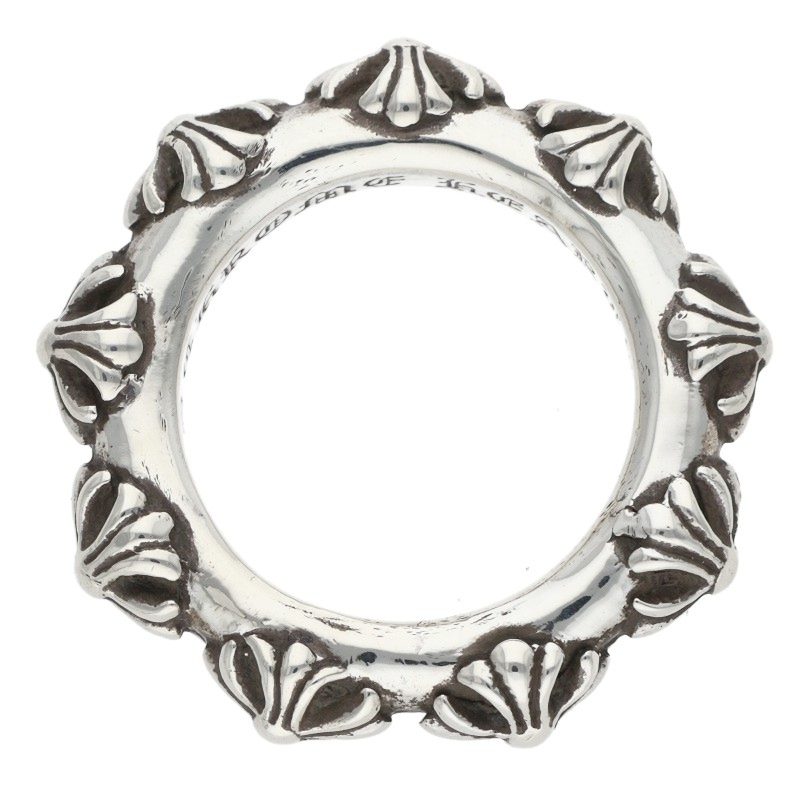 Chrome Hearts CROSS BAND Ring 925 Silver Size ONE SIZE