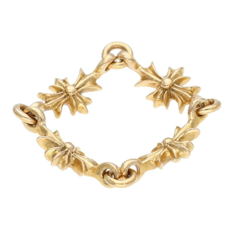 Chrome Hearts 22K Tiny E CH Plus Gold Ring Size US 7