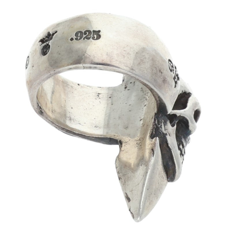 GABOR Holding R-9 Skull w/ Spike Silver Ring Size ONE SIZE