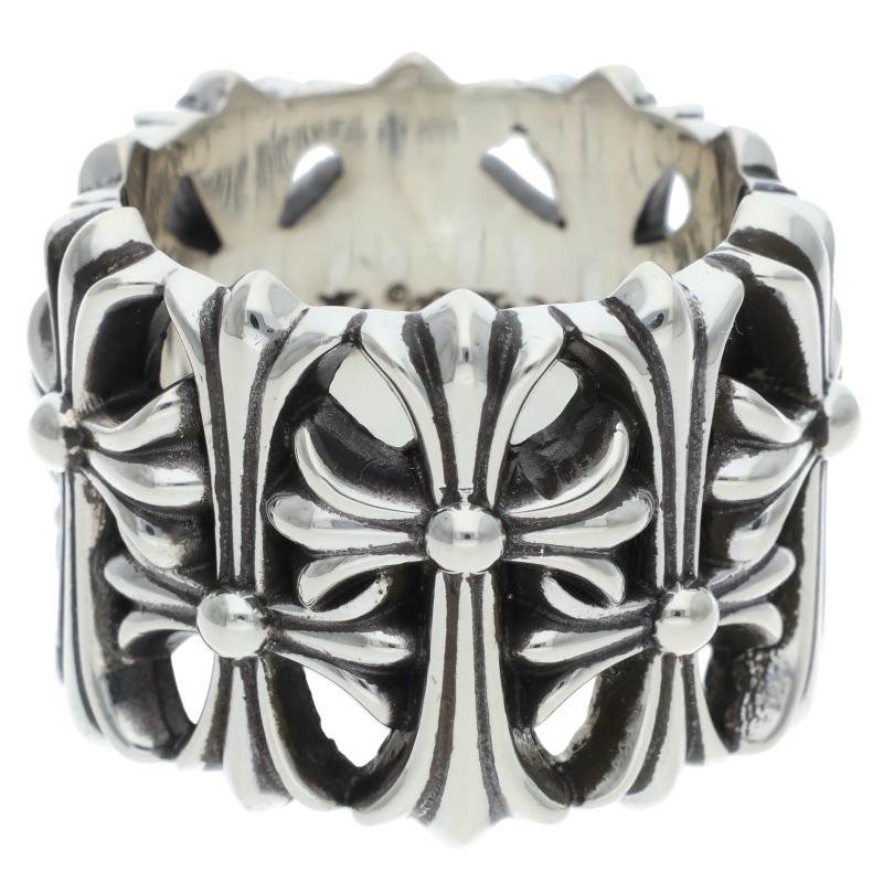 Chrome Hearts Cemetery Cross Silver Ring Size ONE SIZE