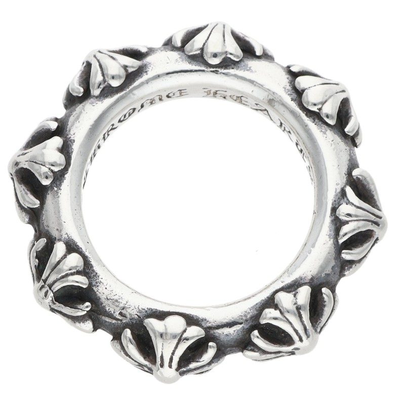 Chrome Hearts CROSS BAND Silver Ring Size ONE SIZE