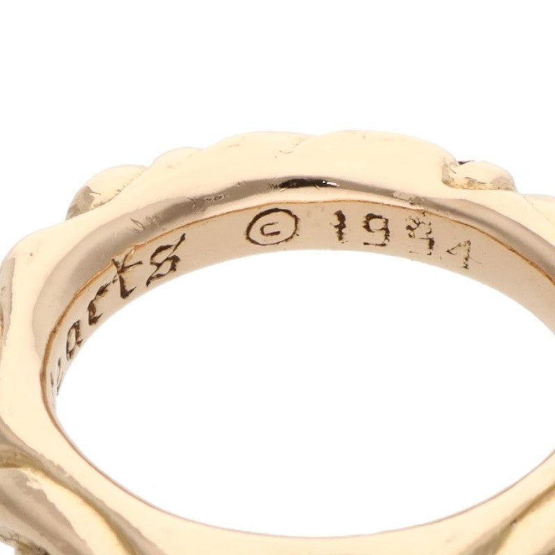 Chrome Hearts 22K Scroll Band Gold Ring Size 13.5