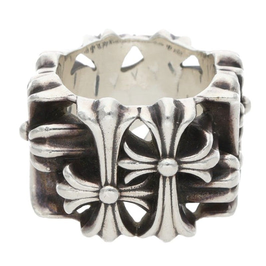 Chrome Hearts 925 Silver Square Cross Ring Size ONE SIZE