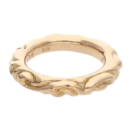 Chrome Hearts 22K Scroll Band Gold Ring Yellow Size 13.5