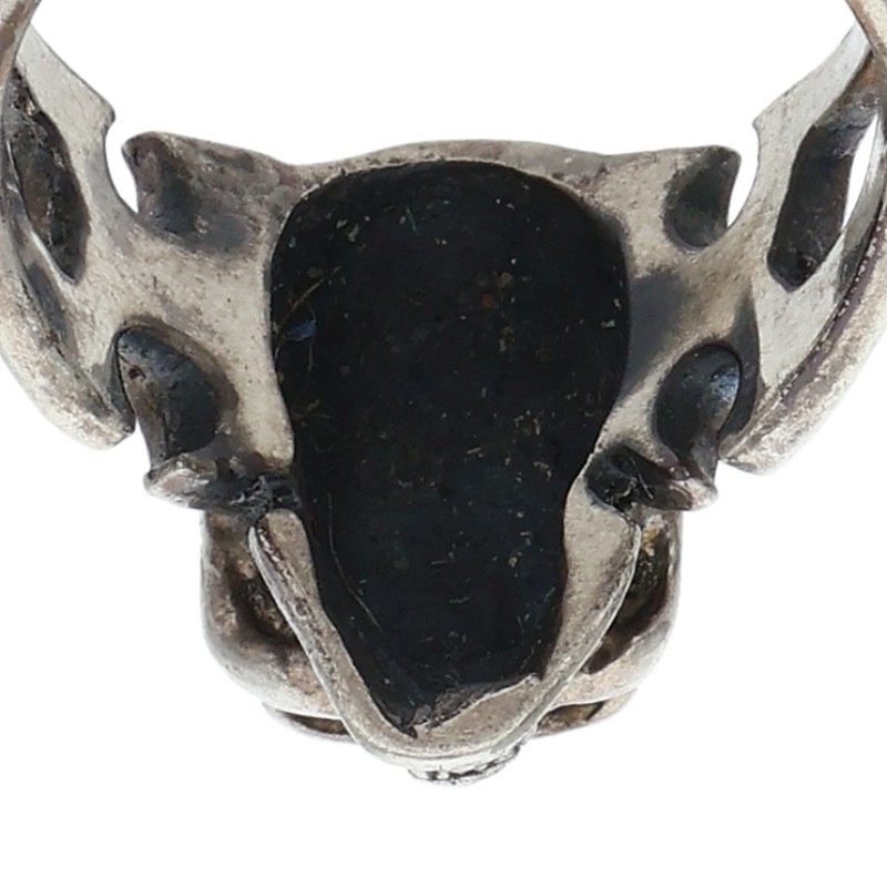 CRAZY PIG CUTAWAY SKULL 2001 Silver Ring Size ONE SIZE