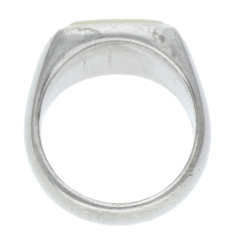 TOM WOOD Cushion White MOP Silver Signet Ring Size ONE SIZE