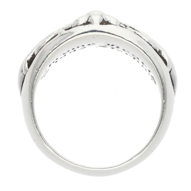 Chrome Hearts FLRL CRS Floral Cross Ring Silver Size JP 20.5