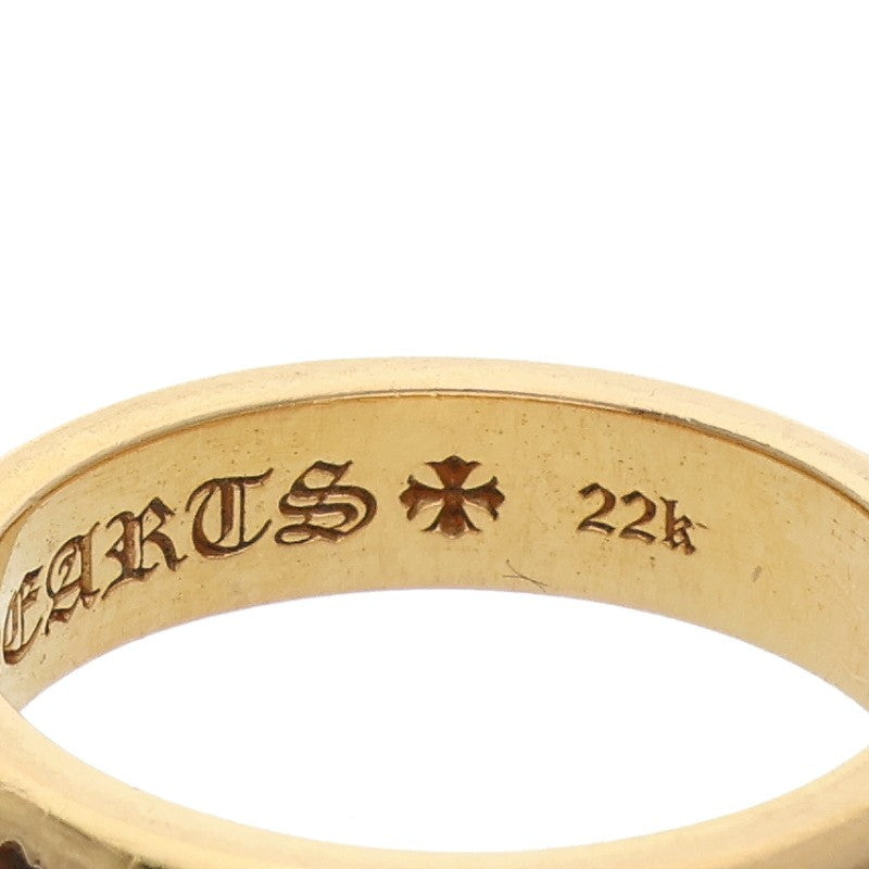 Chrome Hearts 22K Negative CH Plus Gold Ring Size US 10.5