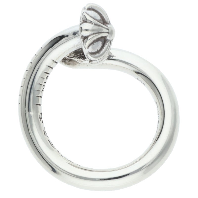 Chrome Hearts Nail Crossball Silver Ring Size US 4