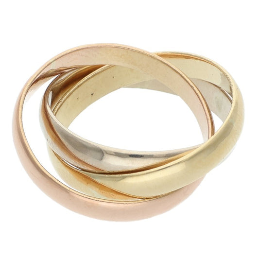 Cartier Trinity K18 Tri-Color Ring Size ONE SIZE