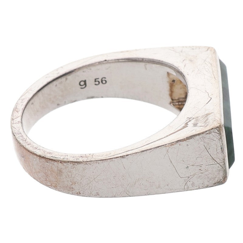 TOM WOOD 925 Green Marble Peaky Ring Size ONE SIZE