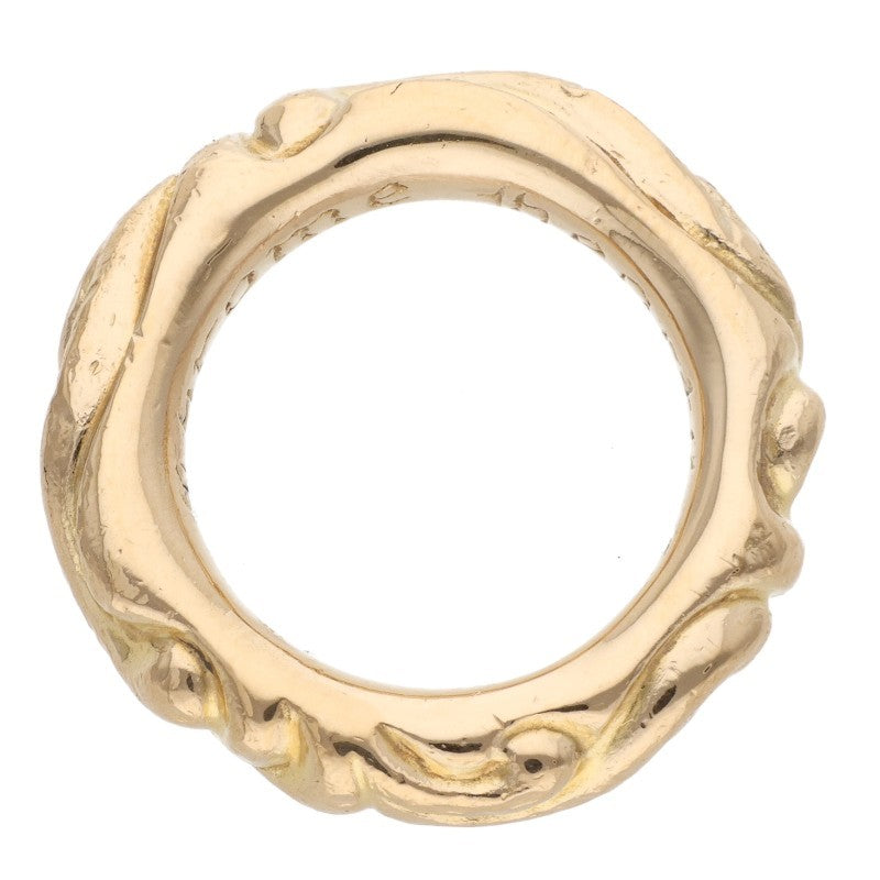 Chrome Hearts 22K SCRL BAND Gold Ring Yellow Size US 4.5