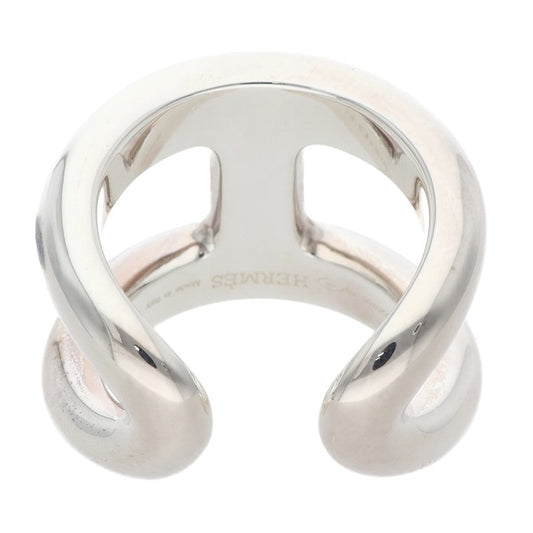 HERMES Osmose GM Silver Ring Size ONE SIZE