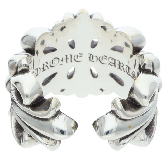 Chrome Hearts DBL FLRL CRS Silver Ring 925 Size ONE SIZE