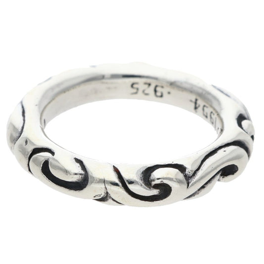 Chrome Hearts SCRL BAND Silver Ring 925 Size ONE SIZE