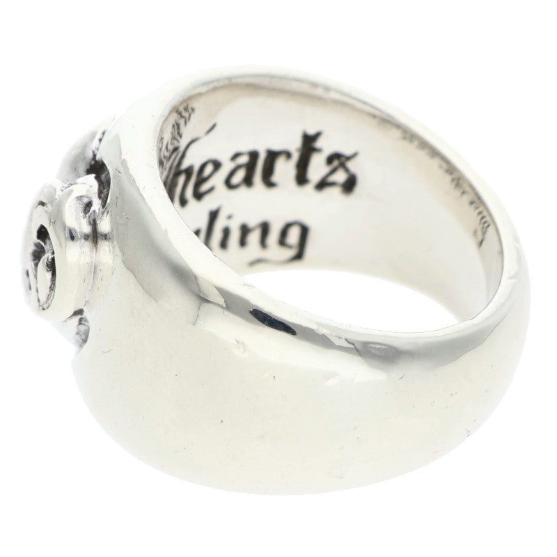 Chrome Hearts Heart In Band Silver Ring Size US 4