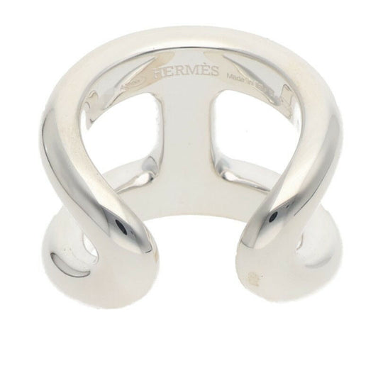 HERMES Osmose GM Silver Ring Size ONE SIZE
