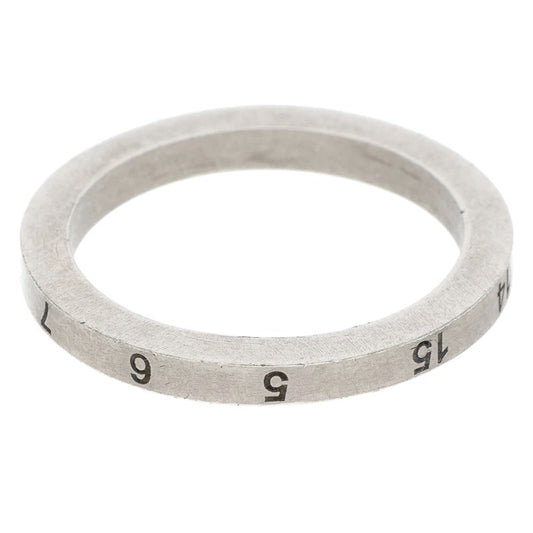 Maison Margiela Numbering Logo Slim Silver Ring Size 7.5