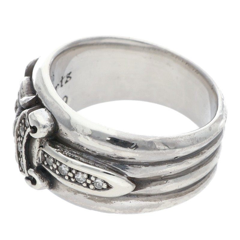 Chrome Hearts Dagger Pave Diamond Silver Ring Size ONE SIZE