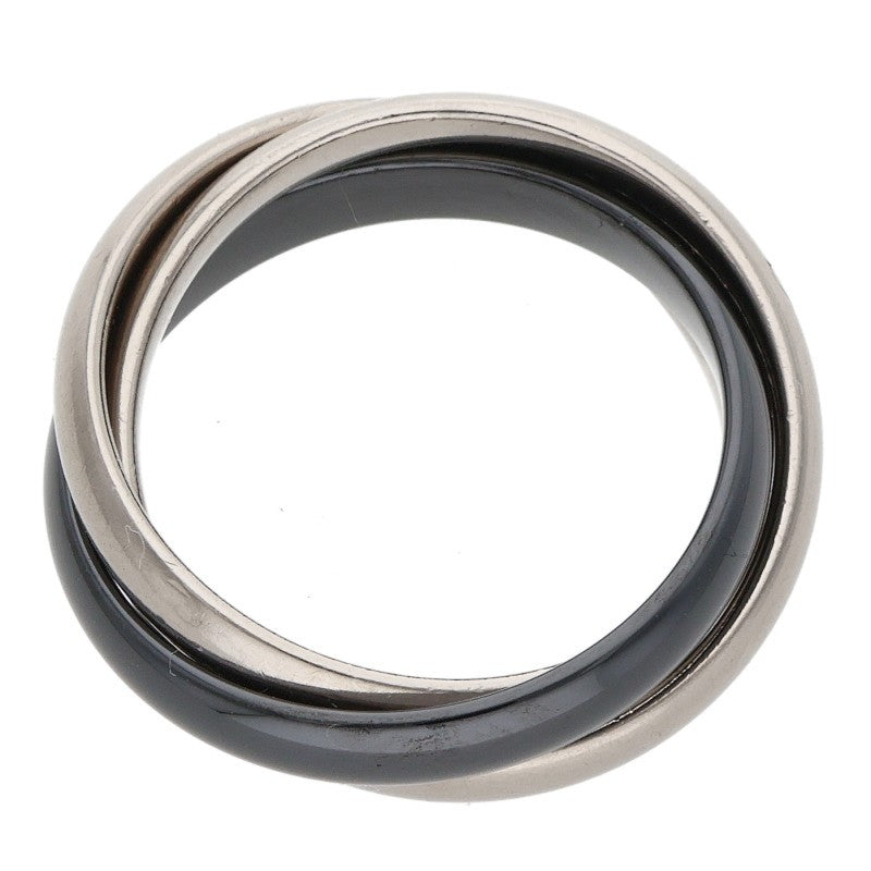 Cartier Trinity MM 18K WG Ceramic Ring Size ONE SIZE