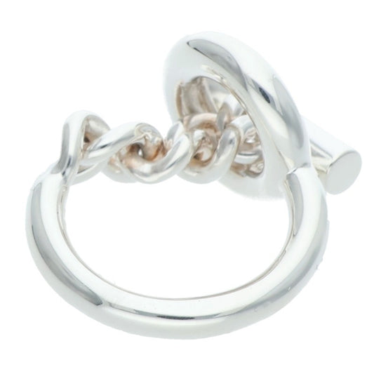 HERMES Croisette MM Silver Ring Size ONE SIZE