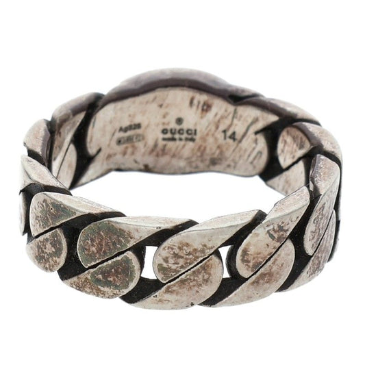 GUCCI Interlocking G Silver Ring Size ONE SIZE