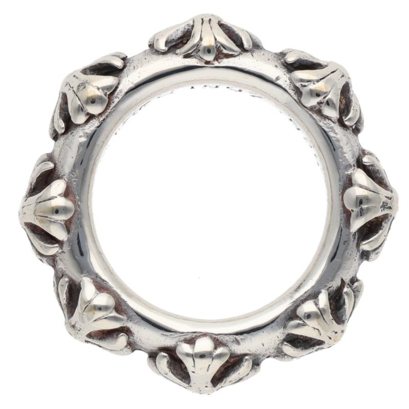 Chrome Hearts Cross Band 925 Silver Ring Size ONE SIZE