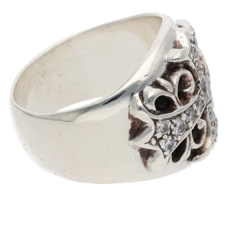 Chrome Hearts Keeper Pave Diamond Silver Ring Size ONE SIZE