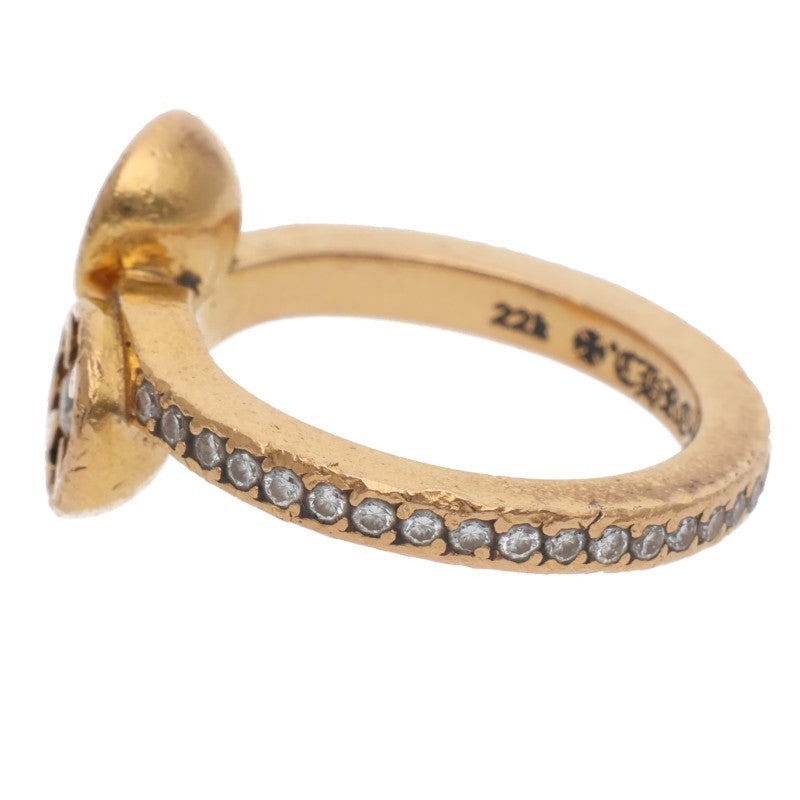 Chrome Hearts 22K Double Negative CH Diamond Ring Size 11.5