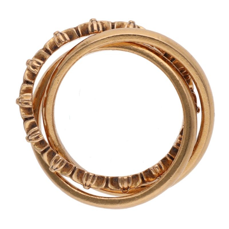 Chrome Hearts 22K Tiny E CH Plus Gold Ring Size US 6