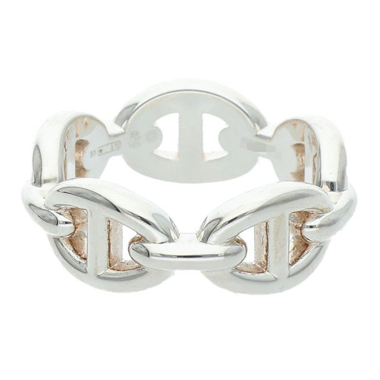 HERMES Chaine d'Ancre Enchainee PM Silver Ring Size ONE SIZE