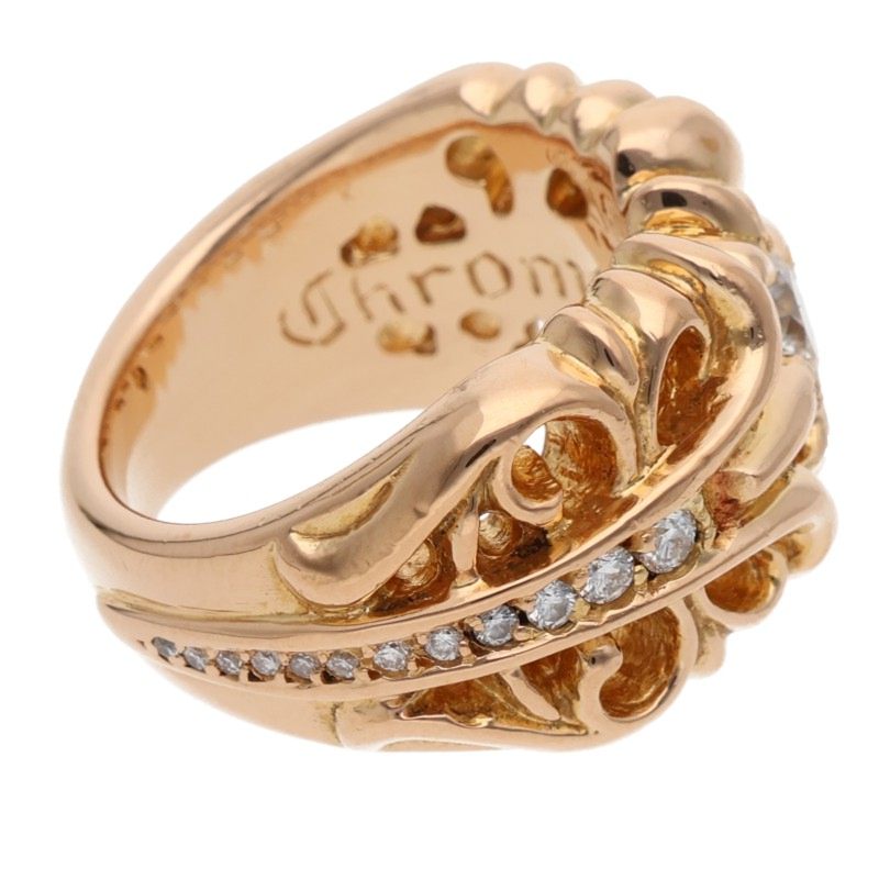 Chrome Hearts 22K K&T PAVE DIA Gold Ring Size JP 13.5