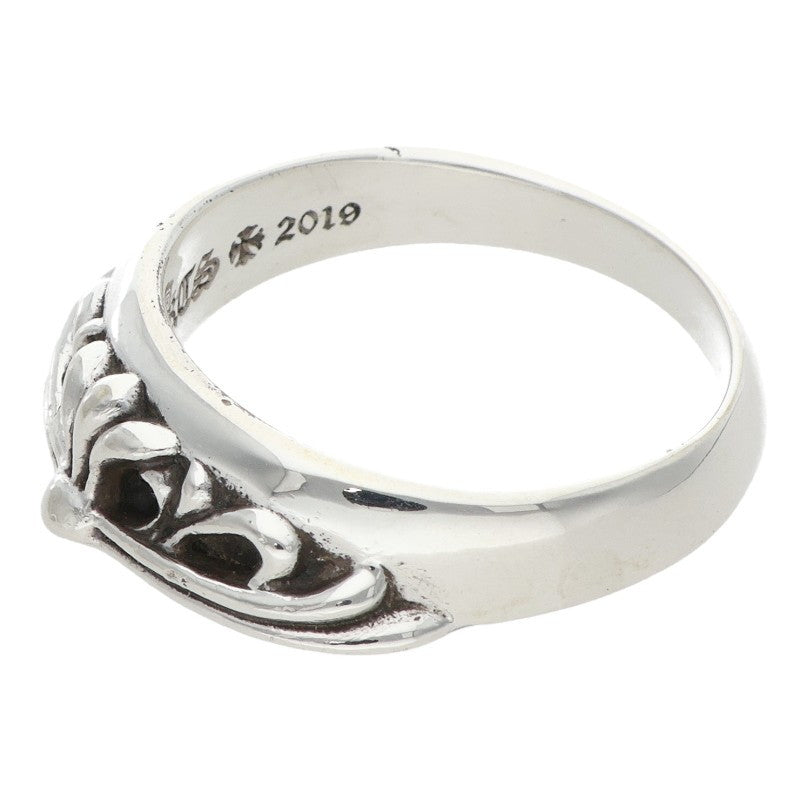 Chrome Hearts HALF CLSC FLRL CRS Silver Ring Size ONE SIZE