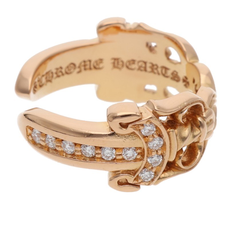 Chrome Hearts 22K DBL DAGGER OPEN Diamond Ring Size US 8
