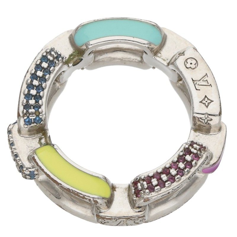 LOUISVUITTON Paradise Chain Ring Silver Multi Size ONE SIZE