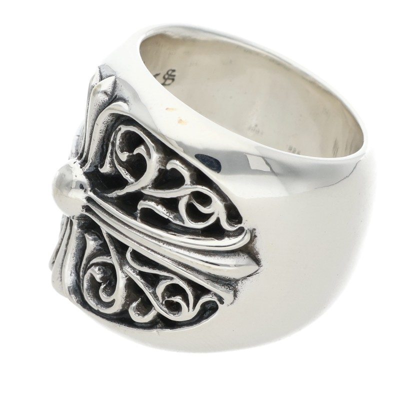 Chrome Hearts CLASSIC OVAL Cross Silver Ring Size ONE SIZE