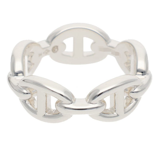HERMES Chaine d'Ancre Enchainee PM Silver Ring Size 54