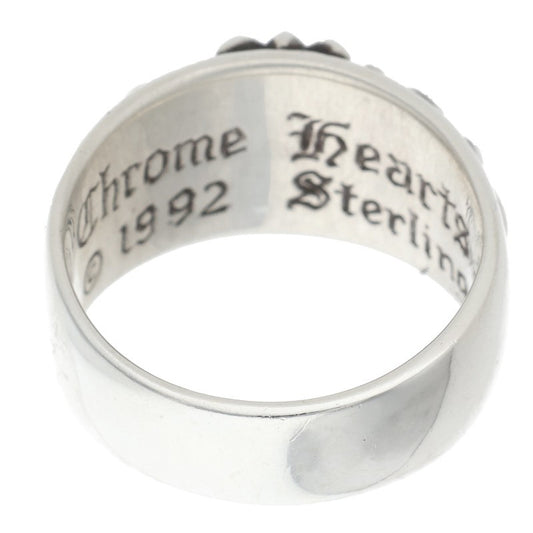 Chrome Hearts Floral Cross 1 Diamond Ring Size 26.5