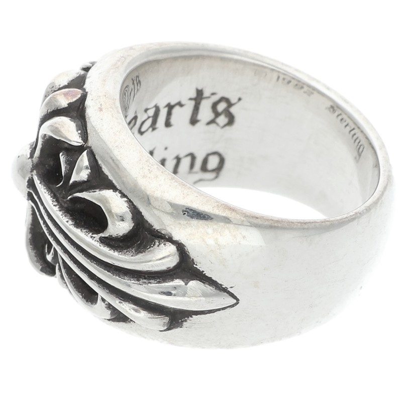 Chrome Hearts FLRL CRS Sterling Silver Ring Size ONE SIZE