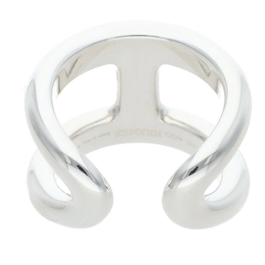 HERMES Osmose GM Silver Ring Size 58