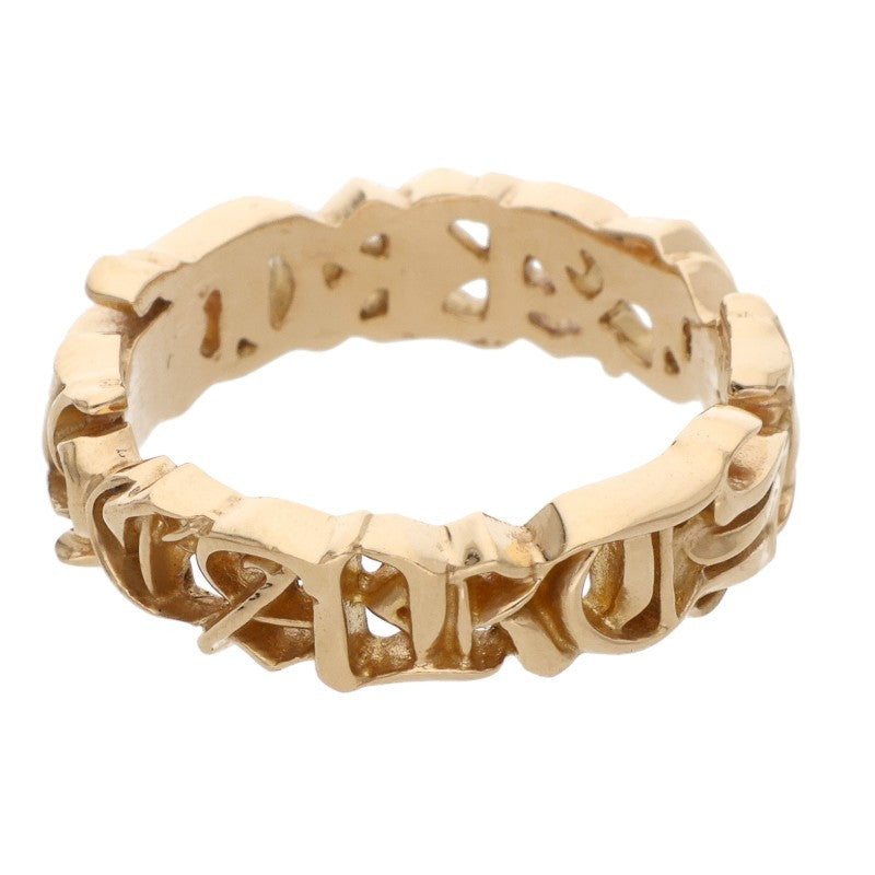 Chrome Hearts 22K Script Band Gold Ring Size ONE SIZE