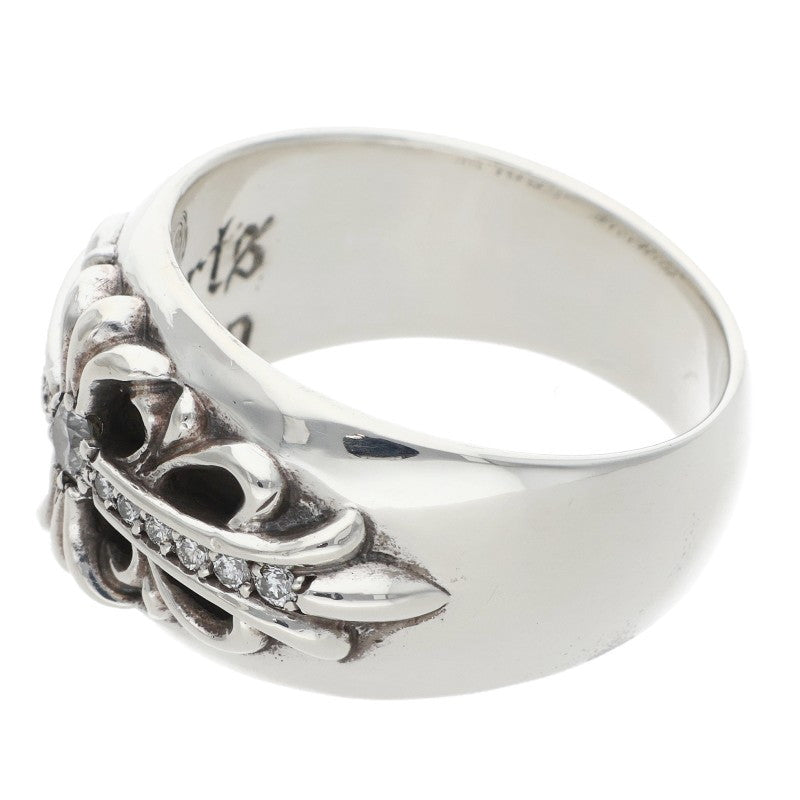 Chrome Hearts FLRL CRS P DMND Pave Diamond Ring Size 23.5