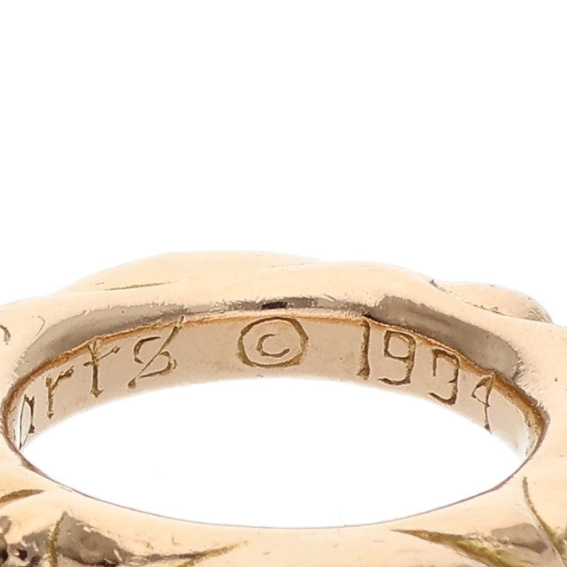 Chrome Hearts 22K Scroll Band Gold Ring Size ONE SIZE