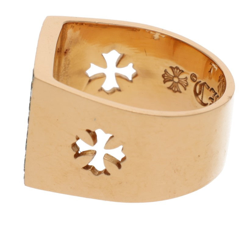 Chrome Hearts PAVE Emerald Cigar Gold Ring Size US 5.5