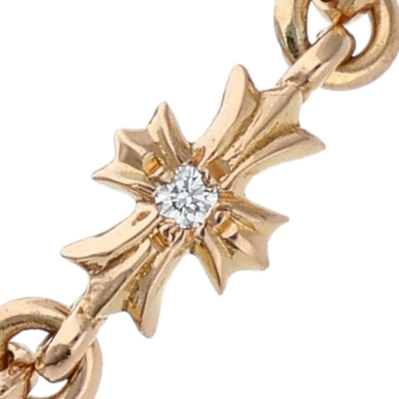Chrome Hearts Tiny ECH Plus Diamond Gold Ring Size ONE SIZE